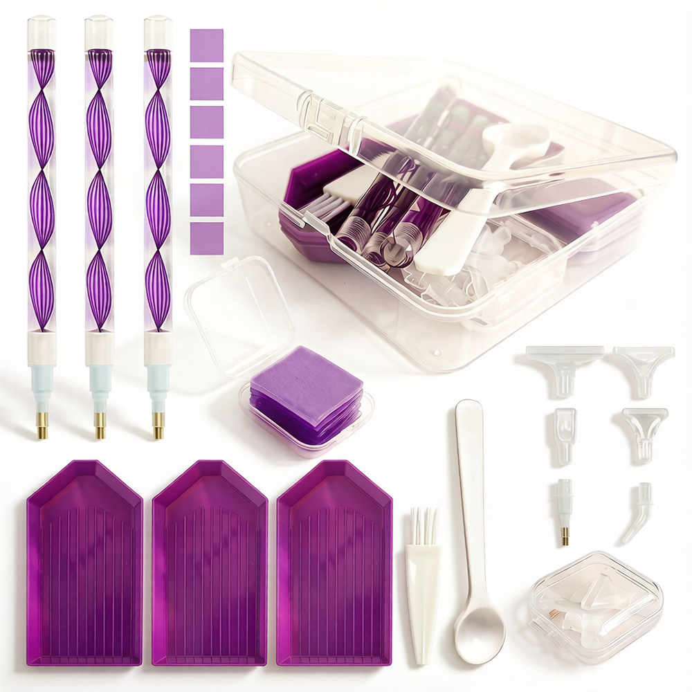 Embroidery Ideas - DIY Diamant Schilderen Gereedschapset 4 Kleuren