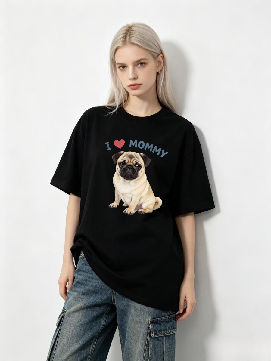 Embroidery Moisturizer - T-shirt met huisdierprint Slank, veilig en