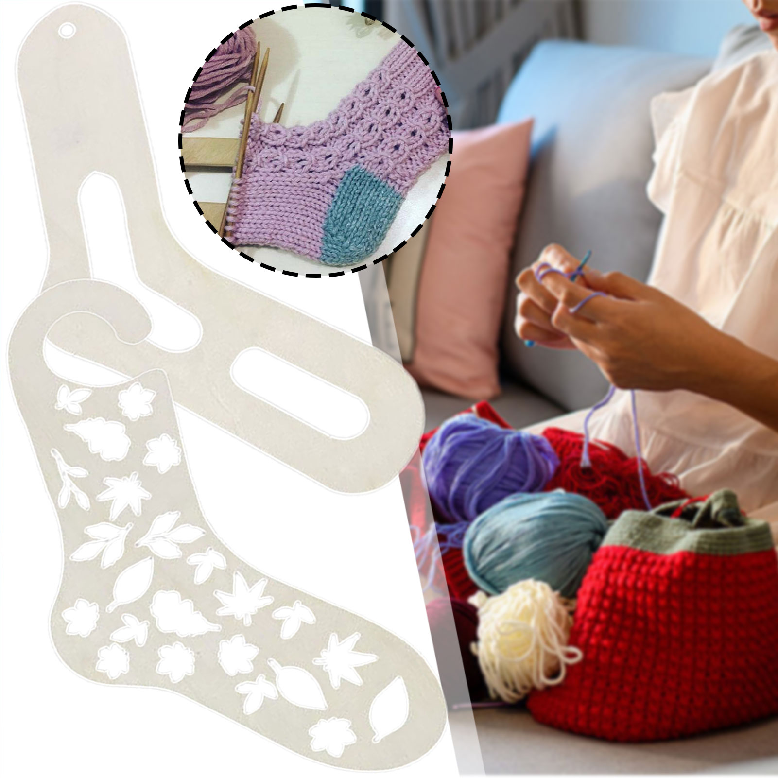 Embroidery On Socks - 1/2pcs Knitting Tool For Sock Stocking