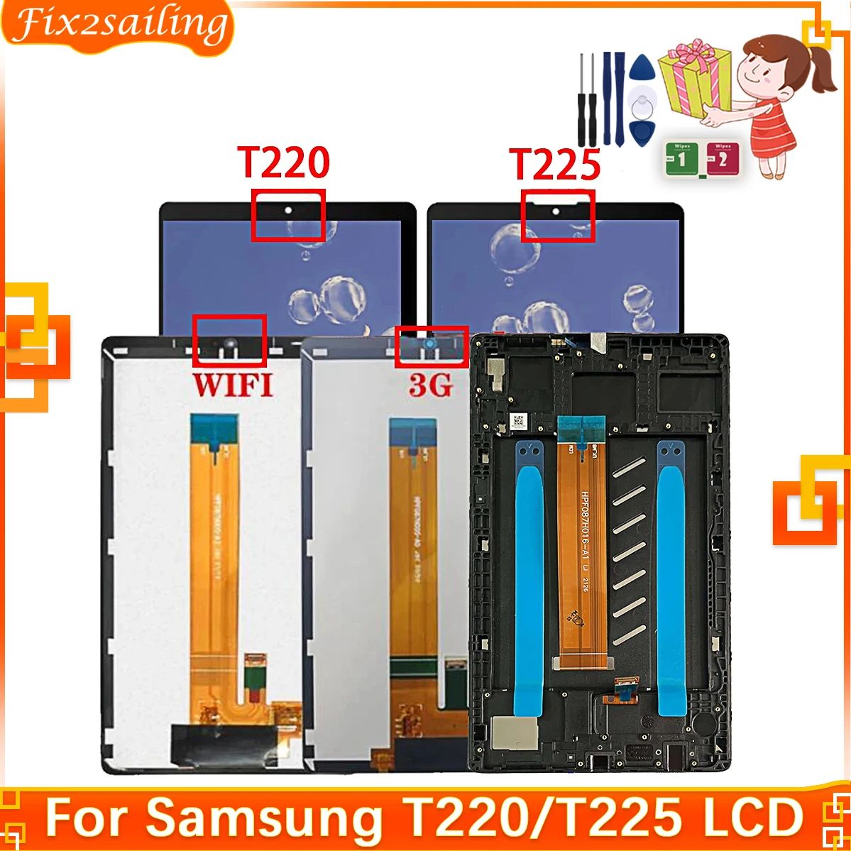 Embroidery Digitizer - 8.7 ''LCD Voor Samsung Tab A7