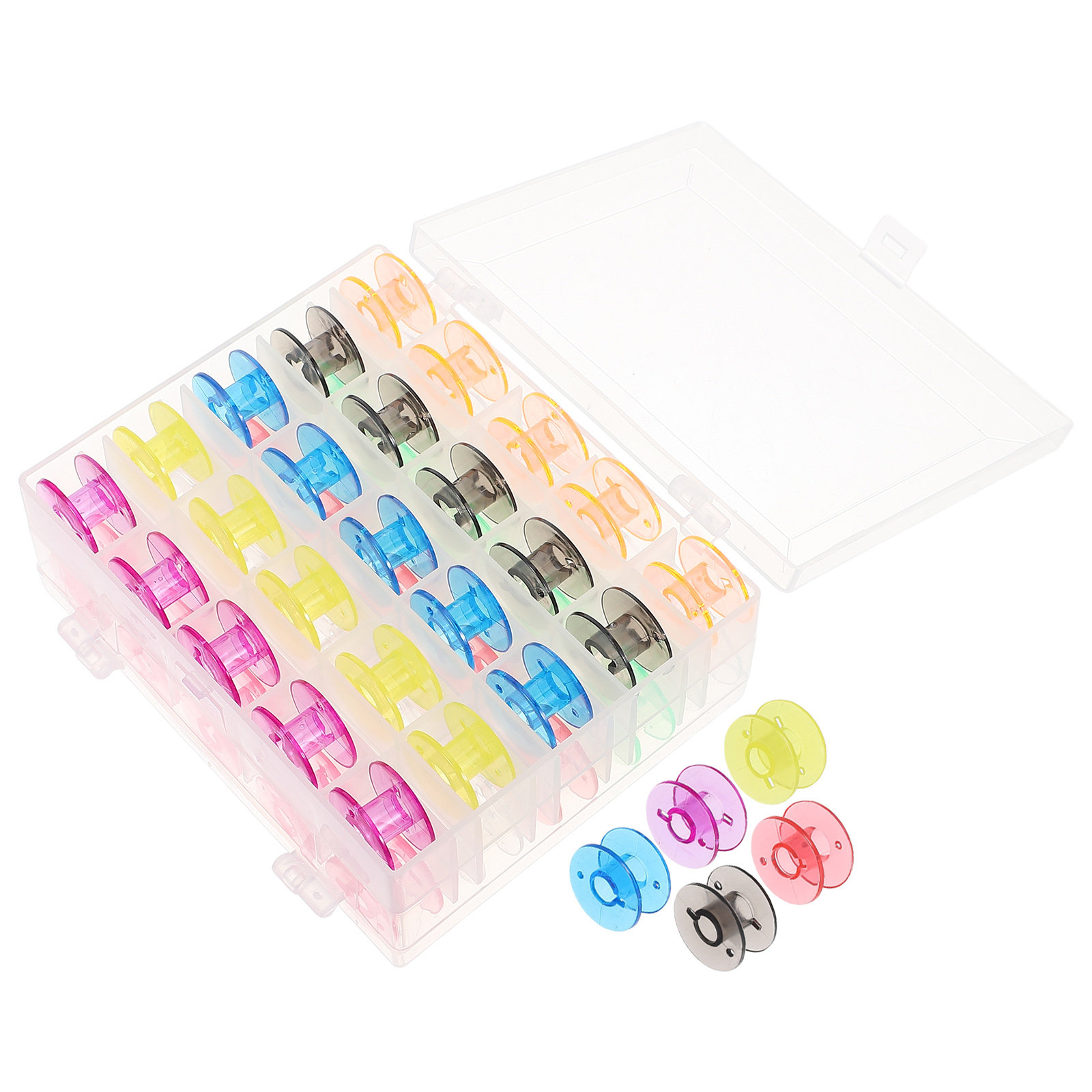 Embroidery Diy - 50 stuks naaimachine spoeltjes plastic gekleurde