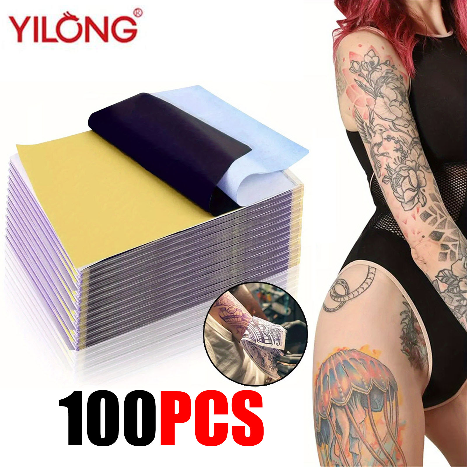 Transfer Paper Carbon - 100 STKS Professionele Tattoo Transfer Papers