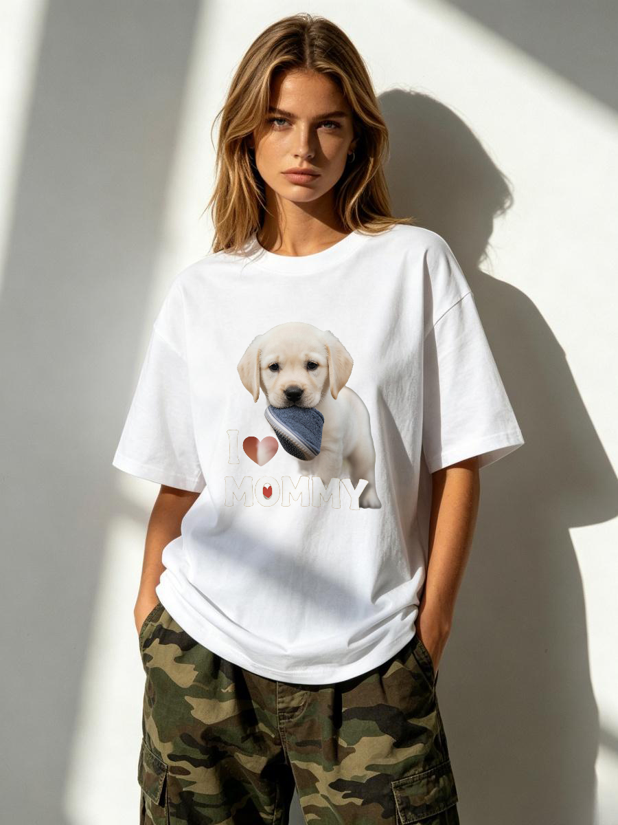 Embroidery Moisturizer - T-shirt met dierenprint Ontspannen Verbetering van