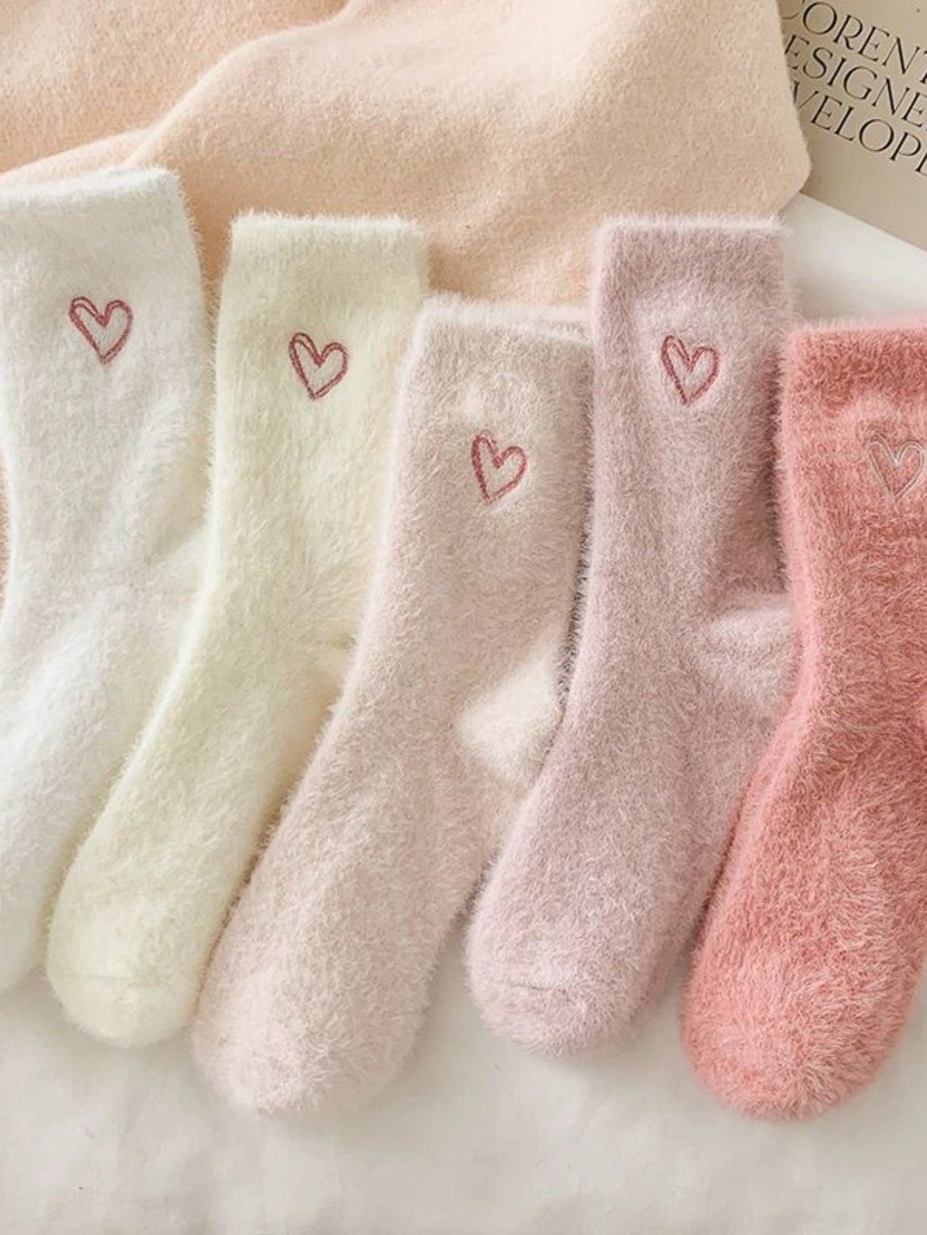 Embroidery On Socks - 5 paar verdikte nertsensokken voor dames,