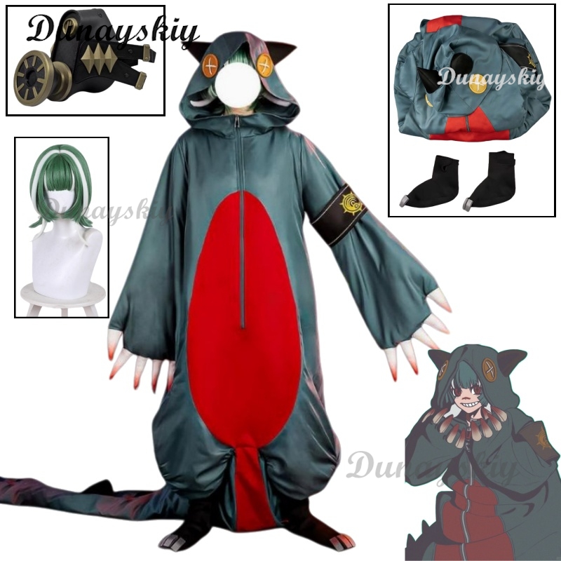 Embroidery Vest - Guita Gachiakuta Cosplay Outfit Pruik Masker