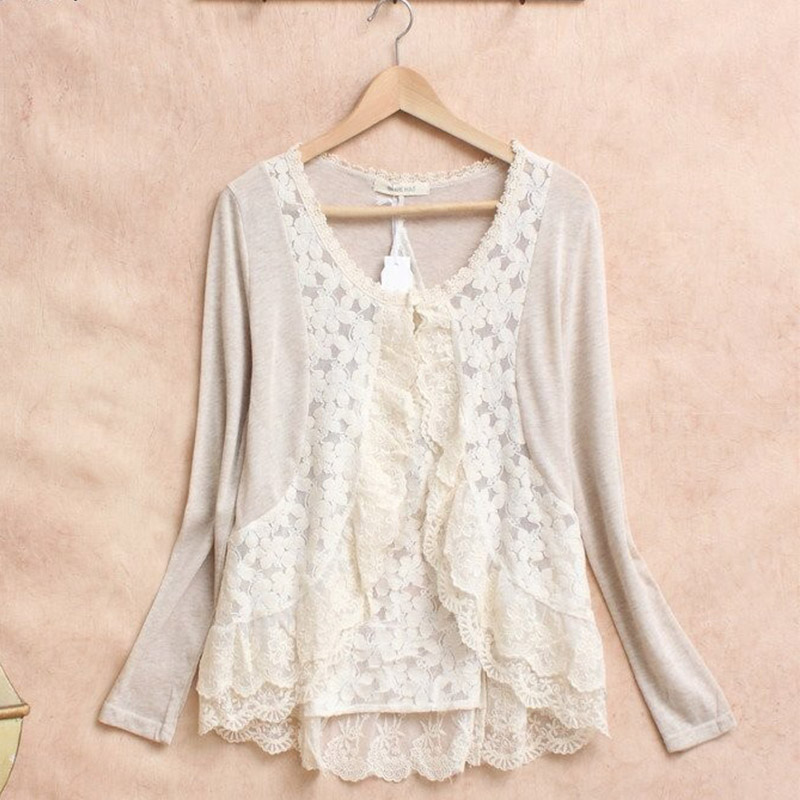 Lente Mori Meisje Zoete Shirt  - Embroidery Cardigan recensie en prijs