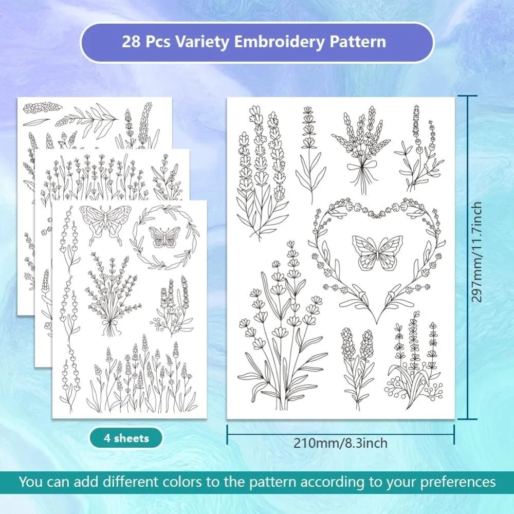 4 vellen lavendelbloem vlinder - Water Soluble Stabilizer recensie en prijs