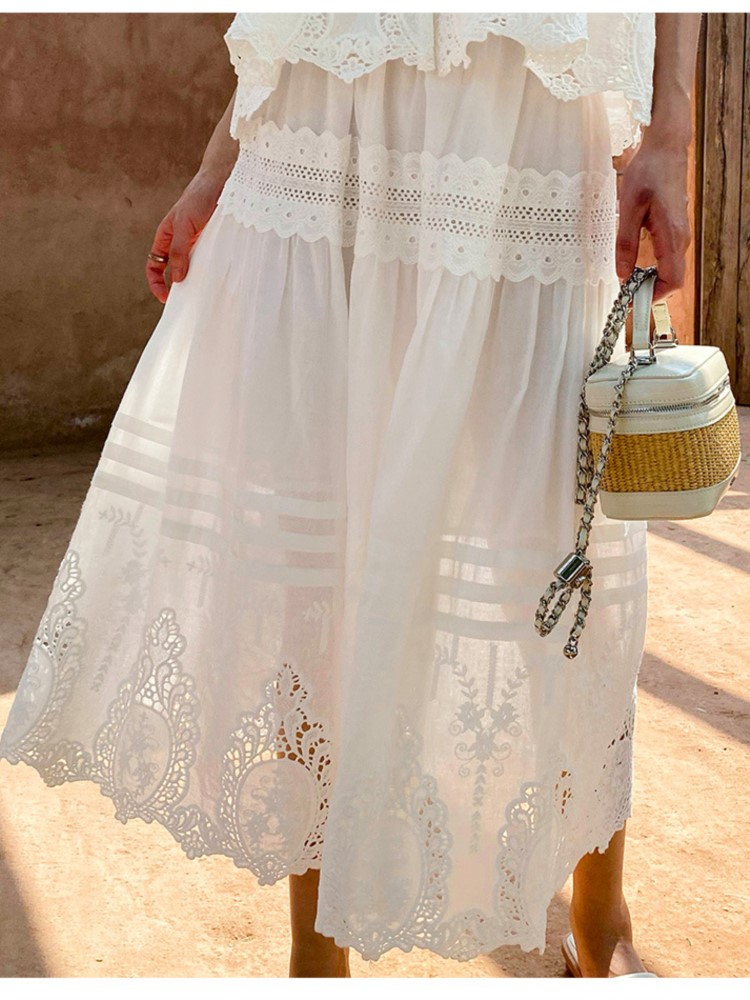 Boheemse witte vierkante hals  - Embroidery Vest recensie en prijs