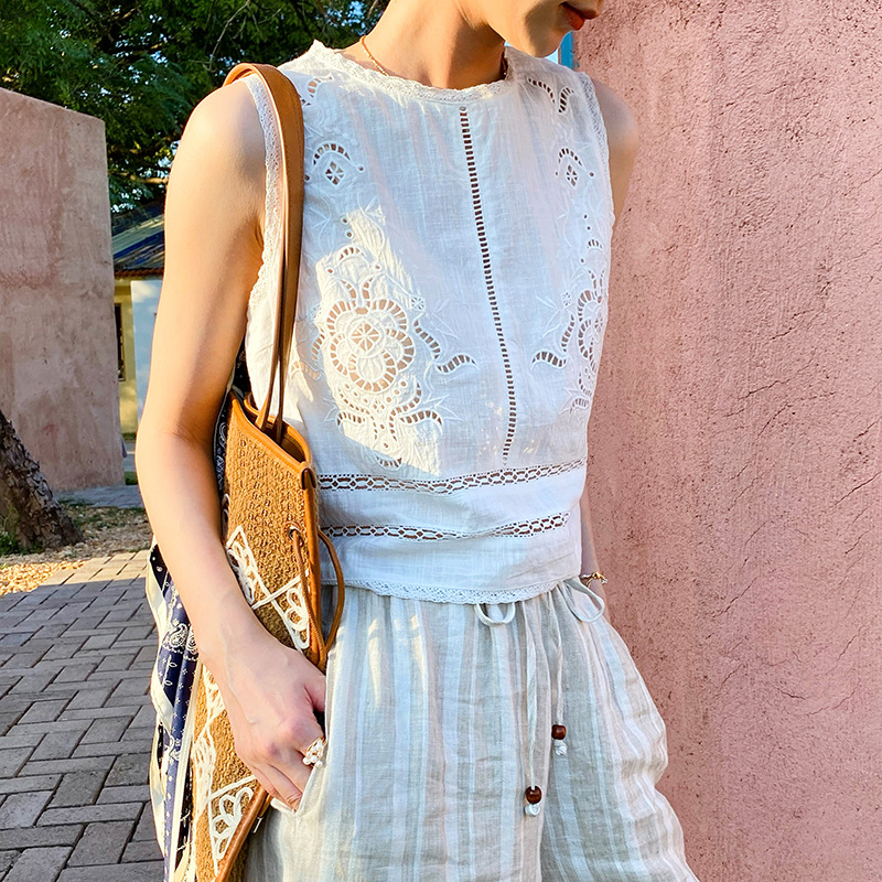 Franse ontwerper Boho witte ka - Embroidery Vest recensie en prijs