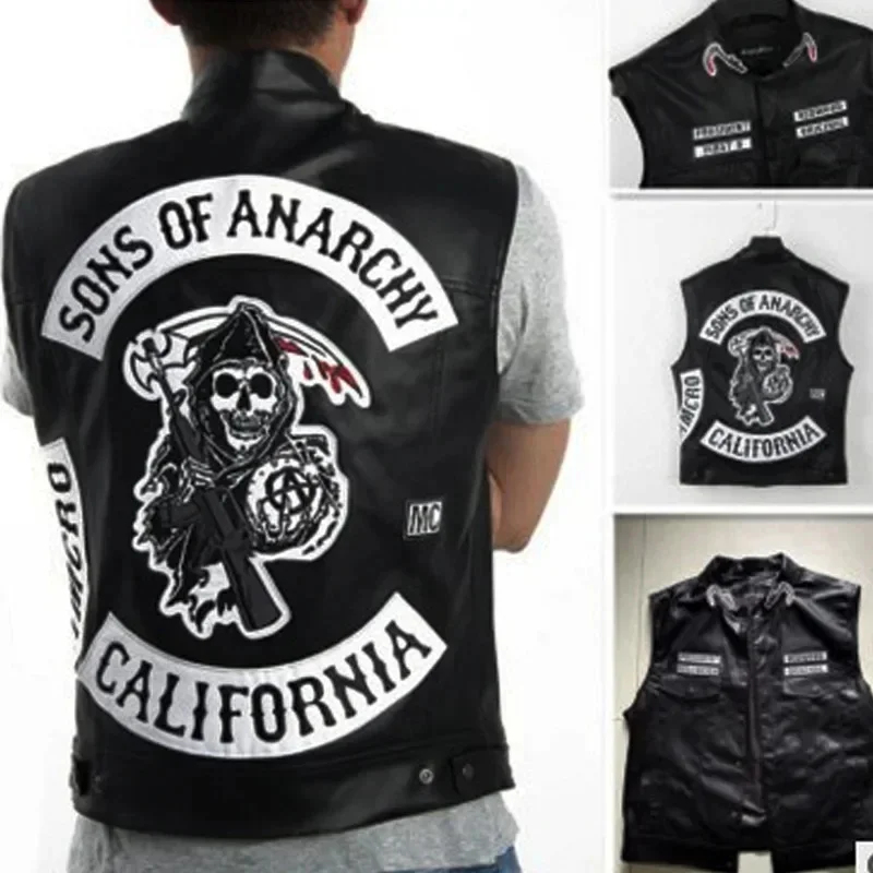 ABC123Leather Heren Motorfiets - Embroidery Vest recensie en prijs