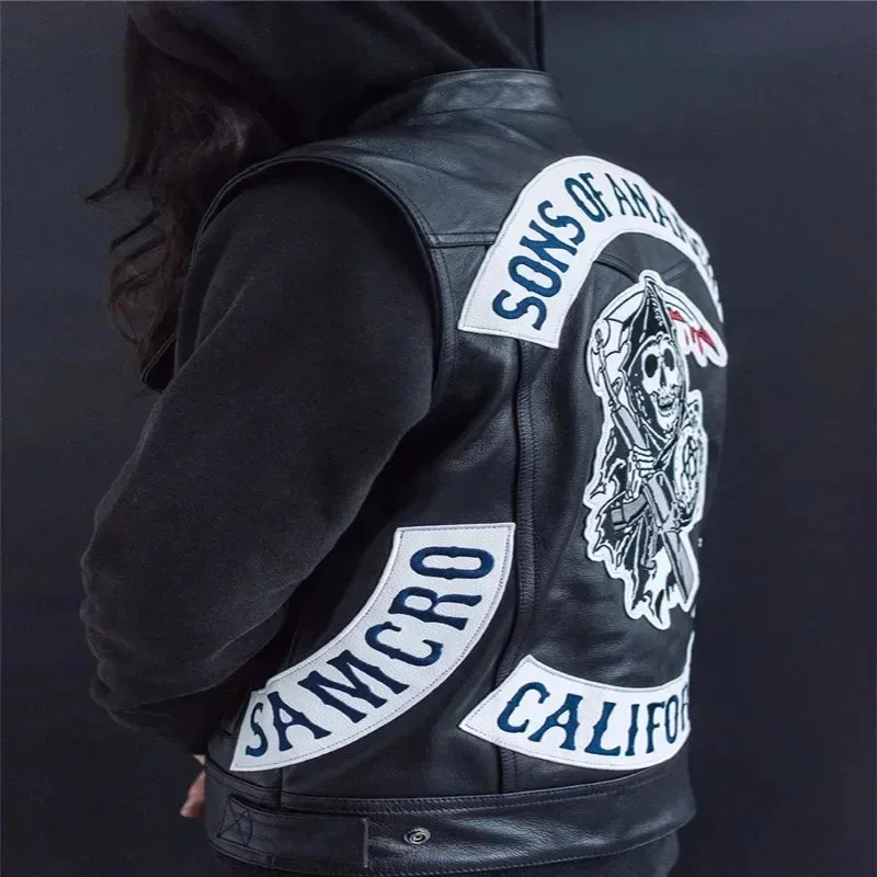 ABC123Leather Heren Motorfiets - Embroidery Vest recensie en prijs