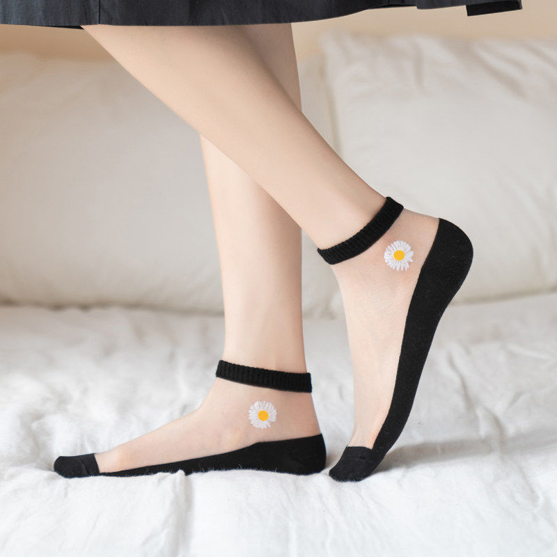 5 paren/partij Korea Stijl Vro - Embroidery On Socks recensie en prijs
