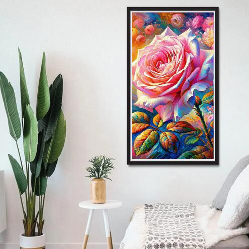 Groot formaat schilderij vol k - Embroidery Rose recensie en prijs