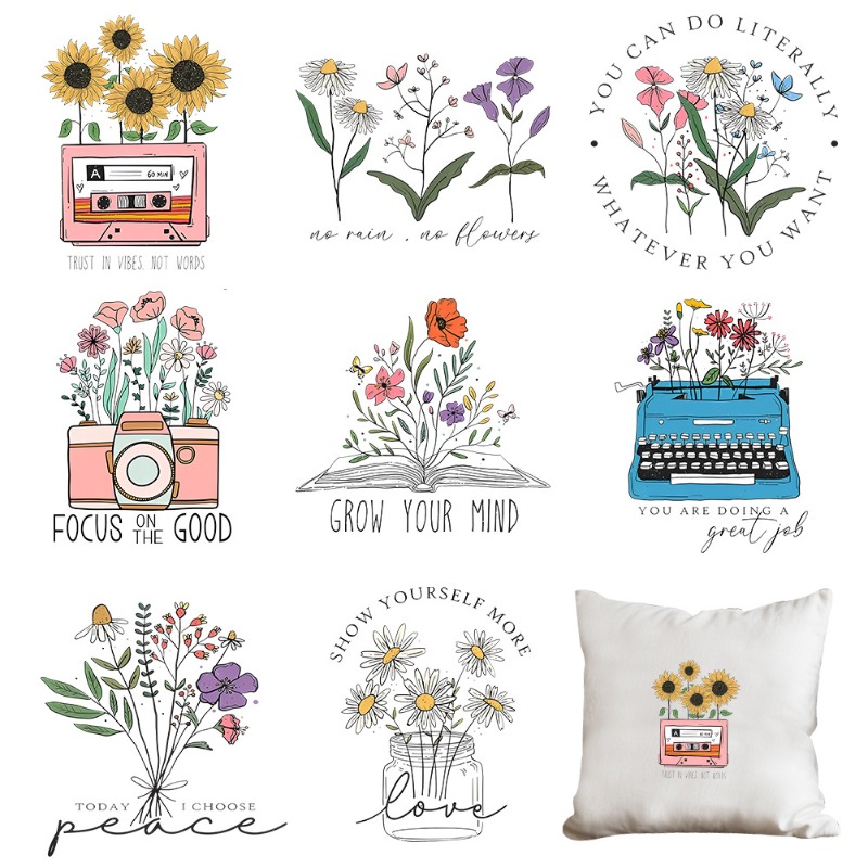 Cartoon Bloem Motief Strijktra - Embroidery Diy recensie en prijs