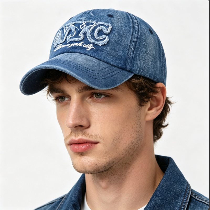 Denim Baseball Cap Nyc Letters - Embroidery Nyc recensie en prijs