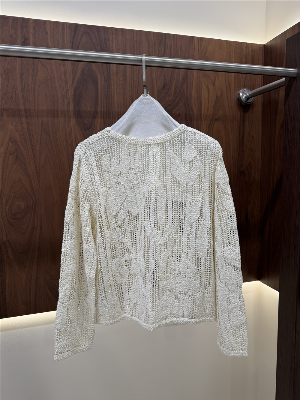 Dames gebreide set met opengew - Embroidery Cardigan recensie en prijs