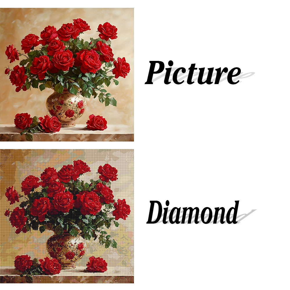 Rose Diamond schilderij volled - Embroidery Rose recensie en prijs