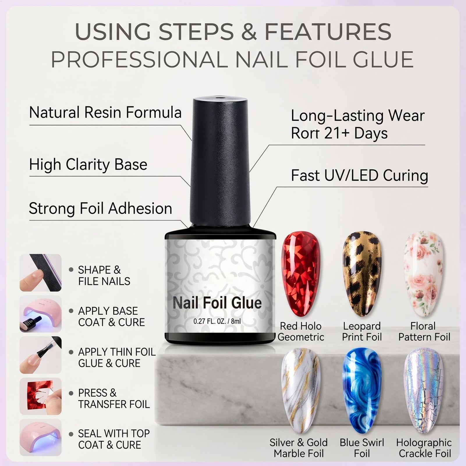 Nagelfolie Lijm 8ml Transferfo - Transfer Paper Carbon recensie en prijs