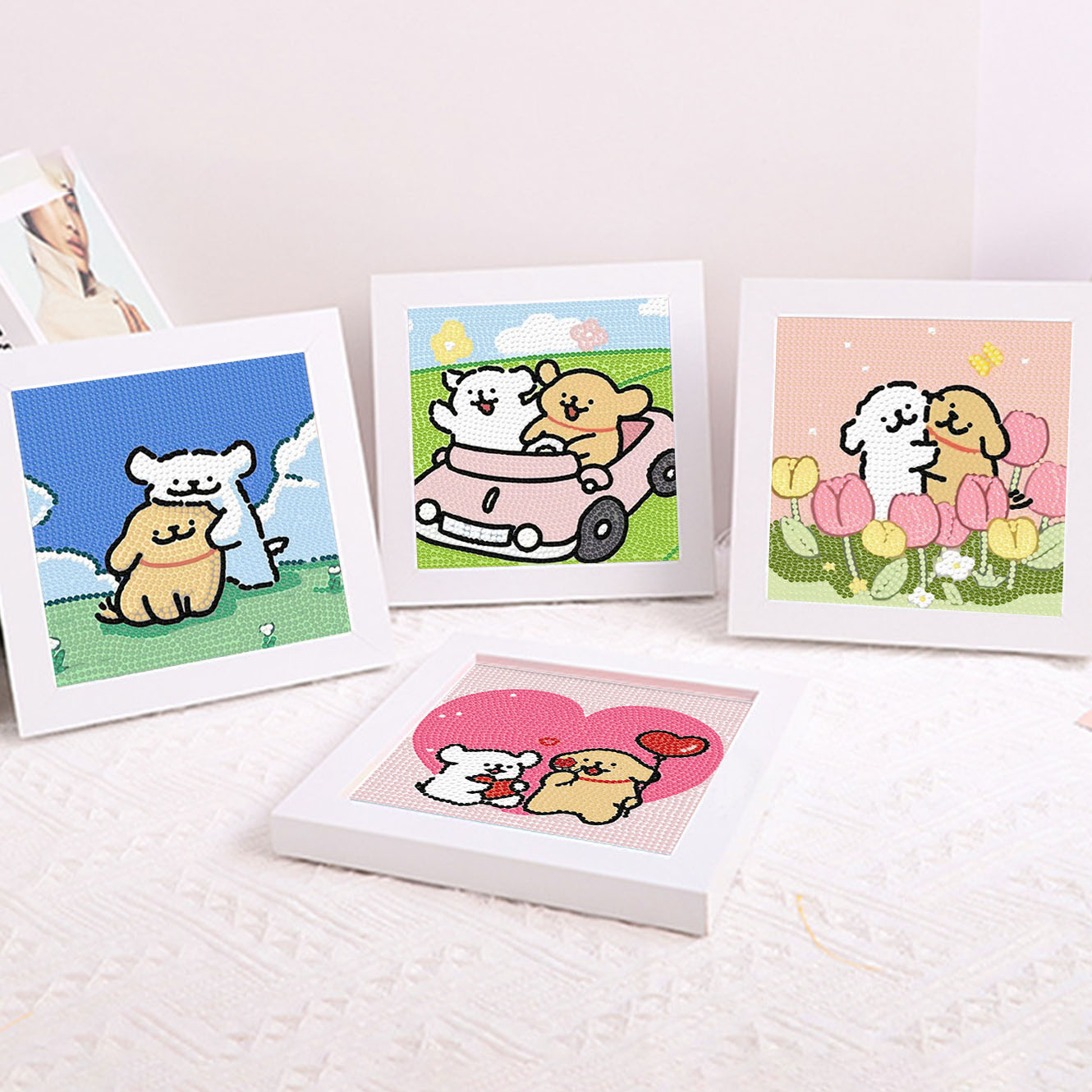 Cartoon Line Puppy Crystal Dia - Embroidery Ideas recensie en prijs