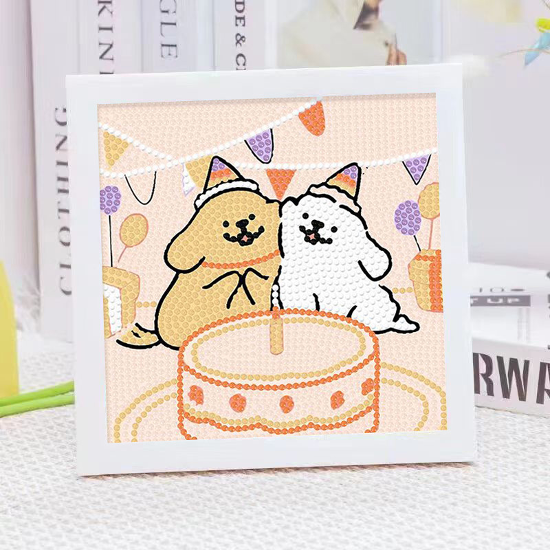 Cartoon Line Puppy Crystal Dia - Embroidery Ideas recensie en prijs