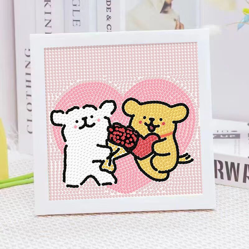 Cartoon Line Puppy Crystal Dia - Embroidery Ideas recensie en prijs