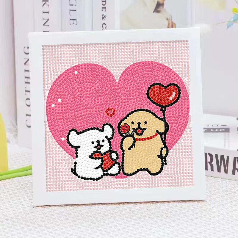 Cartoon Line Puppy Crystal Dia - Embroidery Ideas recensie en prijs