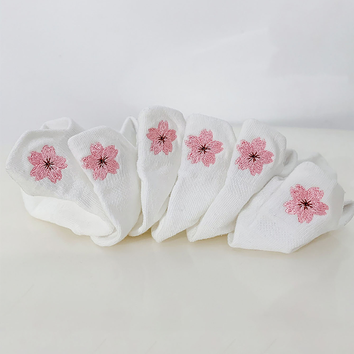 6-paar witte enkelsokken met o - Embroidery Moisturizer recensie en prijs
