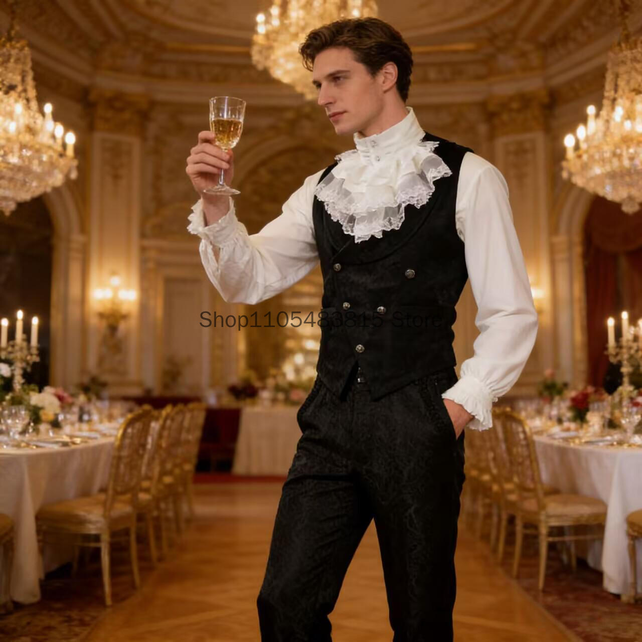 Middeleeuws herenvest met bord - Embroidery Vest recensie en prijs