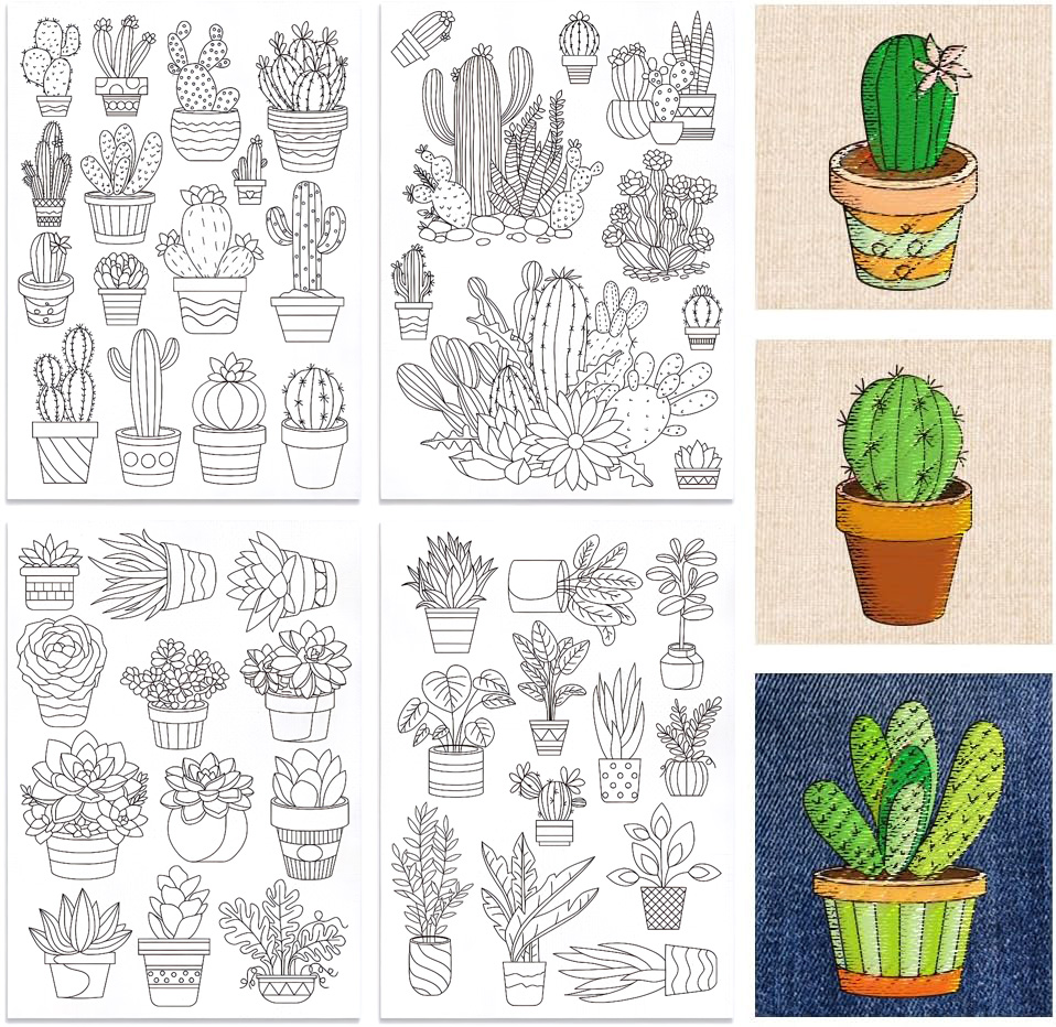 48-delige cactusborduurset, ze - Water Soluble Stabilizer recensie en prijs