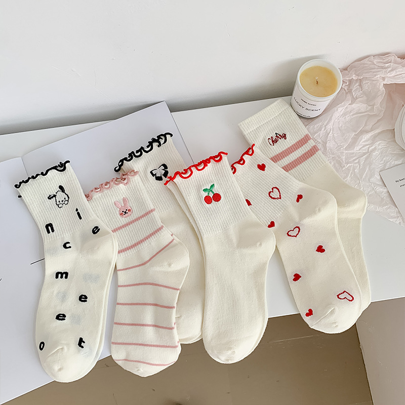 Dames Sokken Katoen Schattig K - Embroidery On Socks recensie en prijs