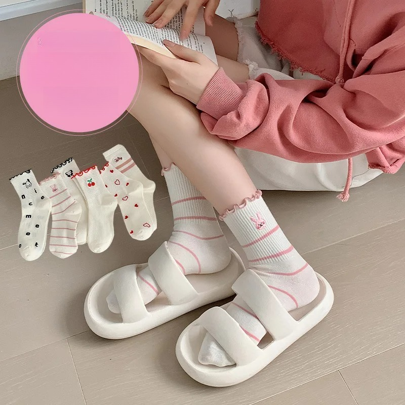 Dames Sokken Katoen Schattig K - Embroidery On Socks recensie en prijs