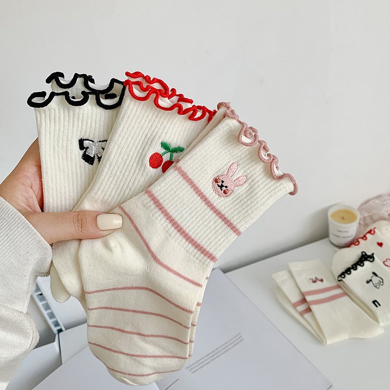 Dames Sokken Katoen Schattig K - Embroidery On Socks recensie en prijs