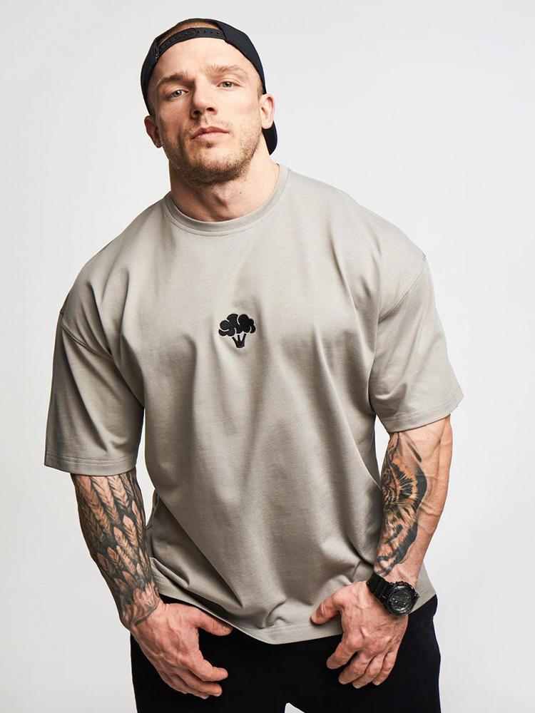 100% katoenen T-shirt met kort - Embroidery Moisturizer recensie en prijs