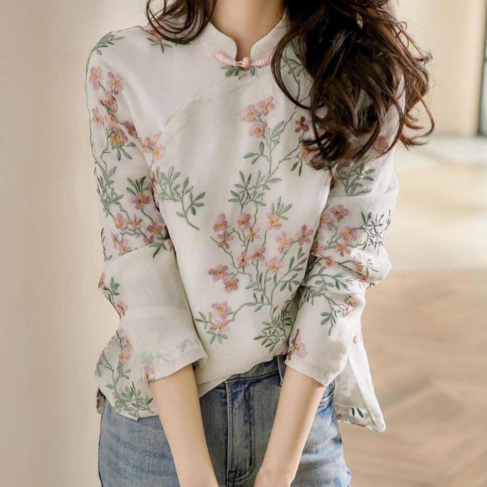 Vrouwen Shirt Chinese Stijl Bo - Embroidery Cardigan recensie en prijs