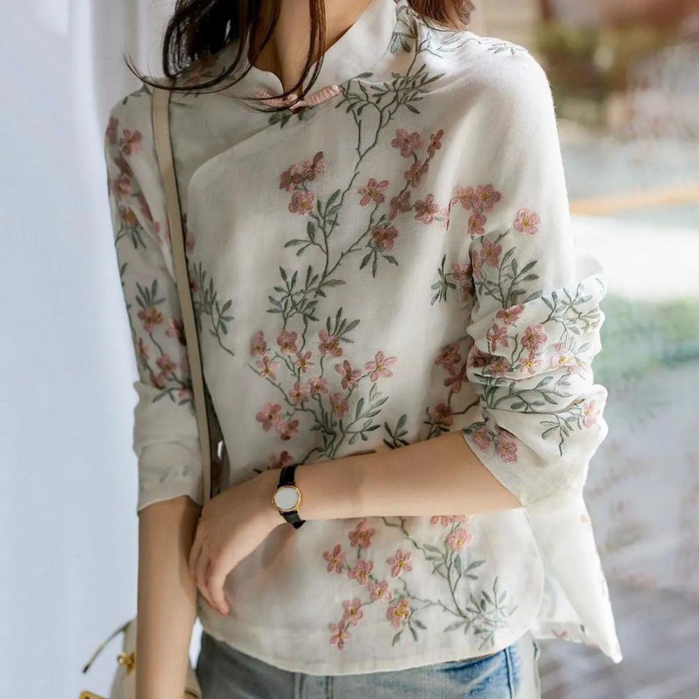 Vrouwen Shirt Chinese Stijl Bo - Embroidery Cardigan recensie en prijs
