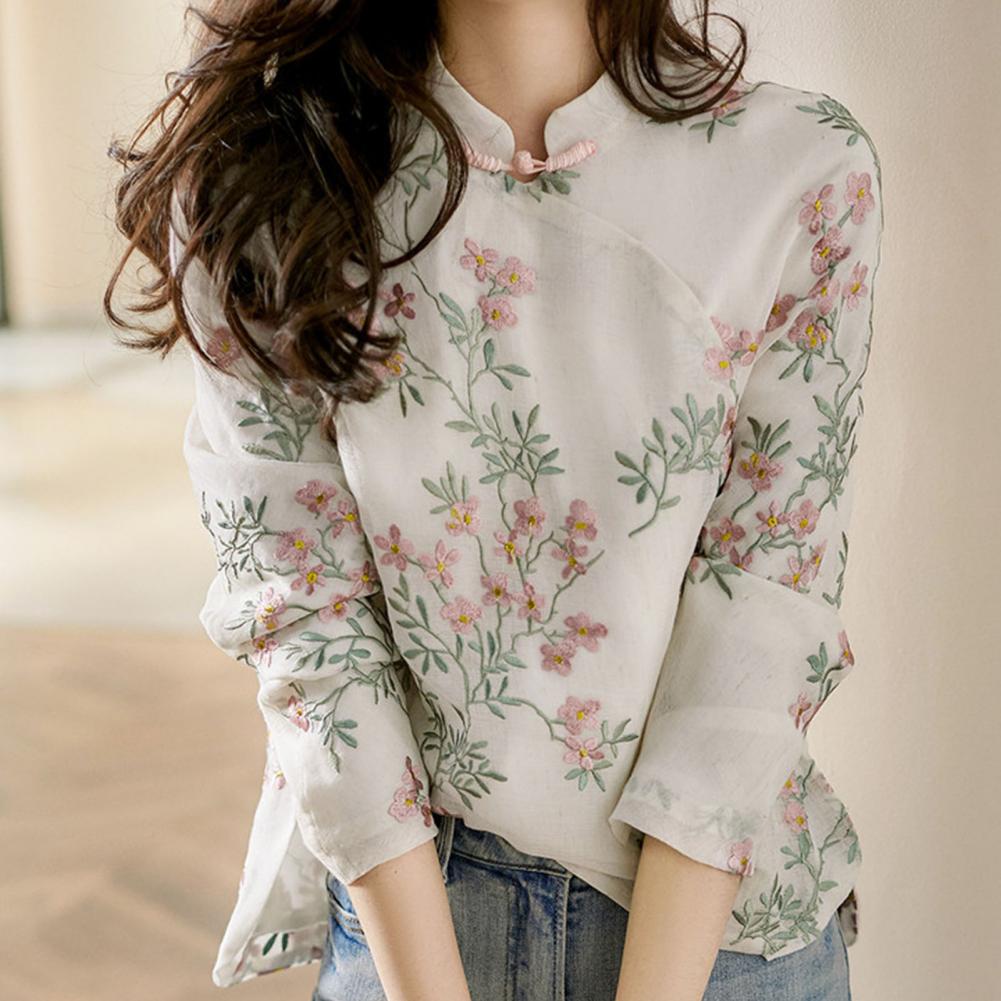 Vrouwen Shirt Chinese Stijl Bo - Embroidery Cardigan recensie en prijs