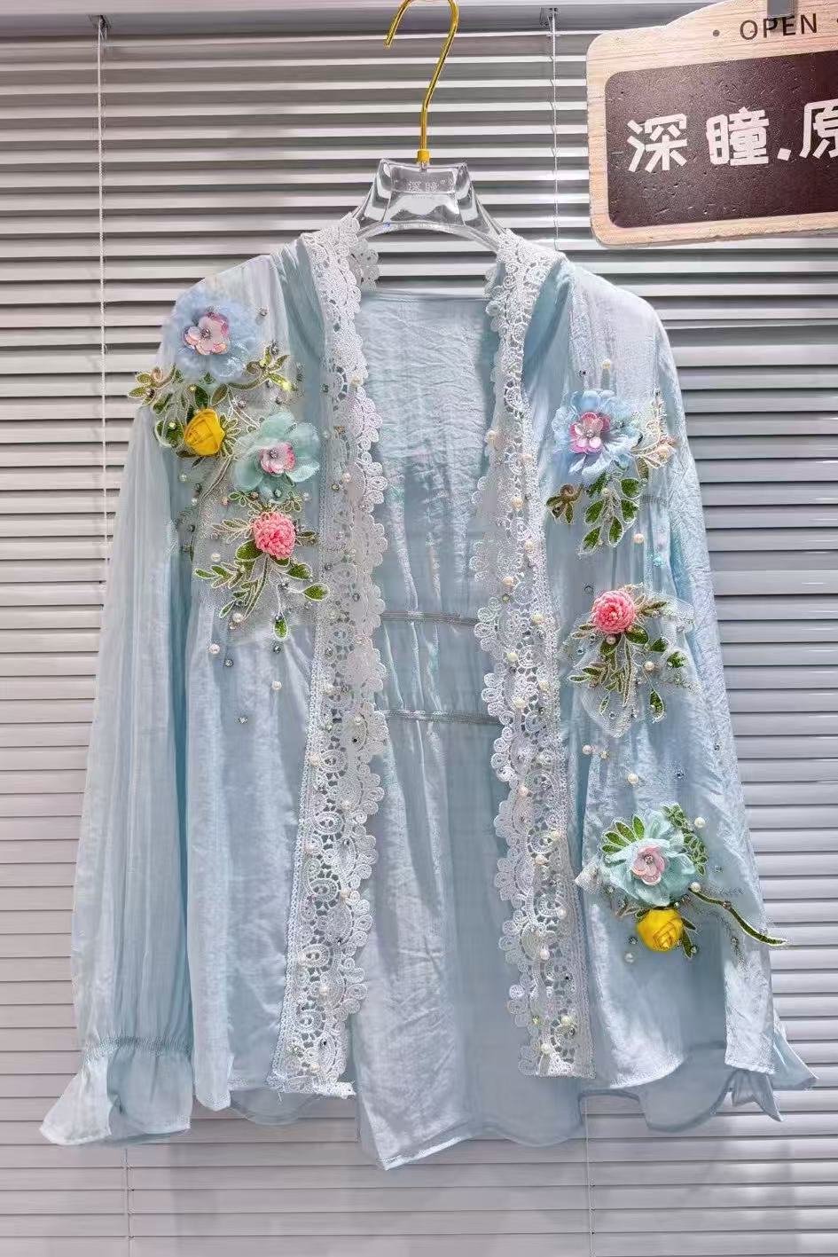 Ademend katoen gemengd wit zon - Embroidery Cardigan recensie en prijs