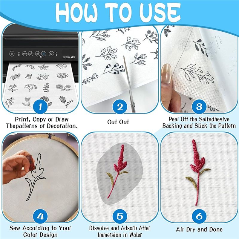 LIKE WISH 15 STUKS A4 Wateropl - Water Soluble Stabilizer recensie en prijs