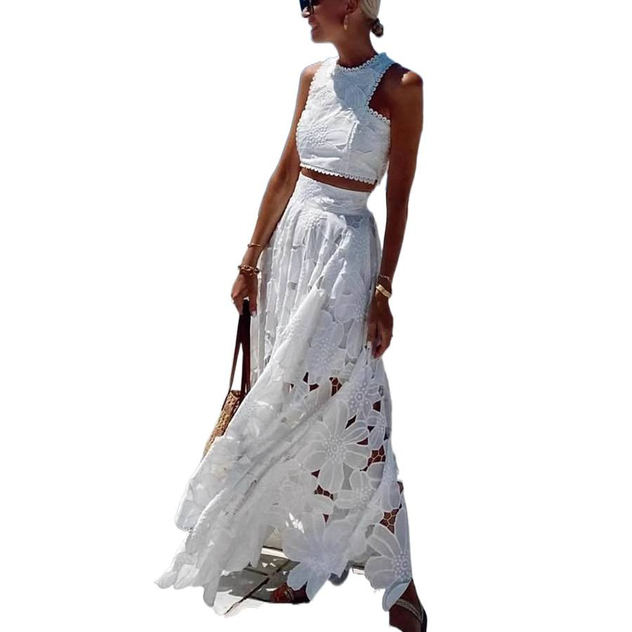 Dames witte bloemenkant borduu - Embroidery In The Piece recensie en prijs